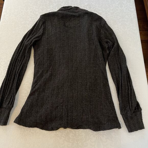 Maeve by Anthropologie Rafela Hacci Surplice Top Wrap Sweater Size XS Brown/Gray - Picture 2 of 10